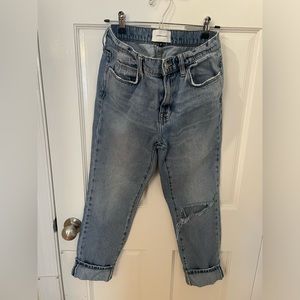 Current/Elliott Cropped Straight Leg Jeans Size 27
